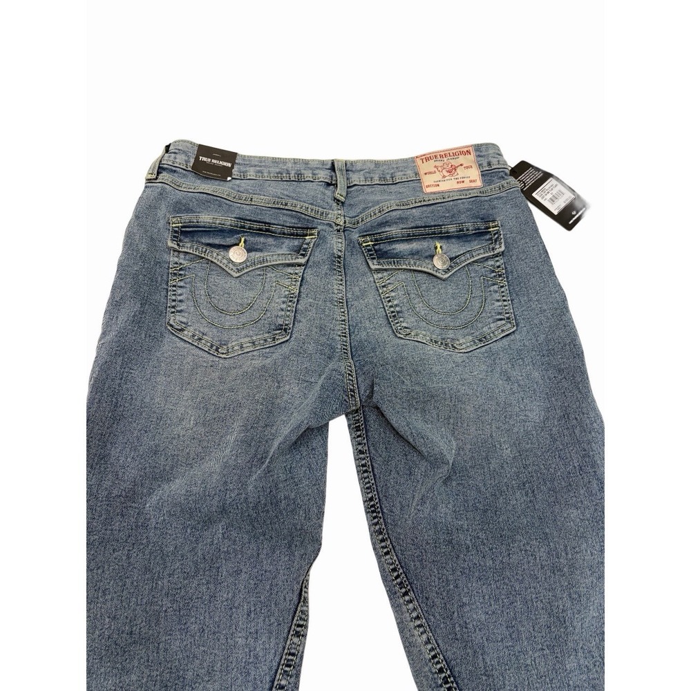 True Religion Joey Womens 31x32 Flare Flap Pkts Y2K Western Mid Rise Jeans NWT - Picture 4 of 8